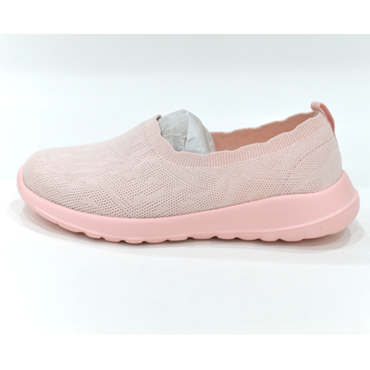 OEM ODM Walking Loafers Maker  China Customized Hot Sale Lightweight Outdoor Jian Er Pink Women Flat Casual Shoes