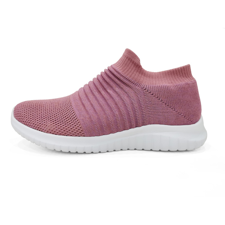China Popular Latest Fashion Slip-On Knit Sneaker Cheap Sports Running Casual Shoes